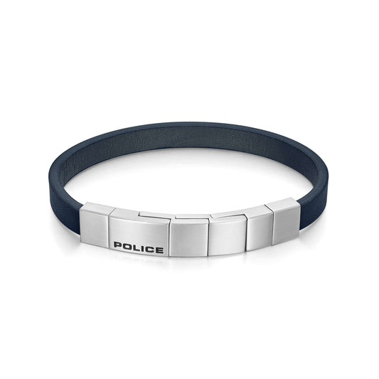 Police Herren Armband Leder Blau Herrenarmband Lederarmband Lederband Schmuck Herrenaccessoires