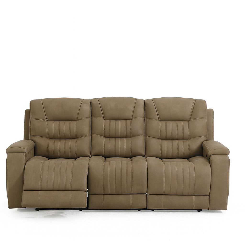 Wander Fabric Power Recliner Sofa Collection - Stone / 2 Seater