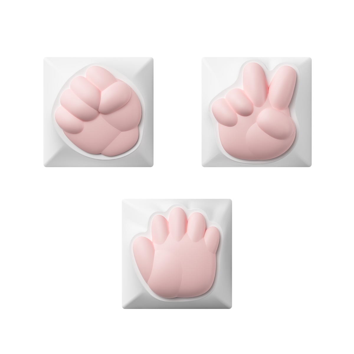 Rock Paper Scissors and Praise Artisan Keycaps