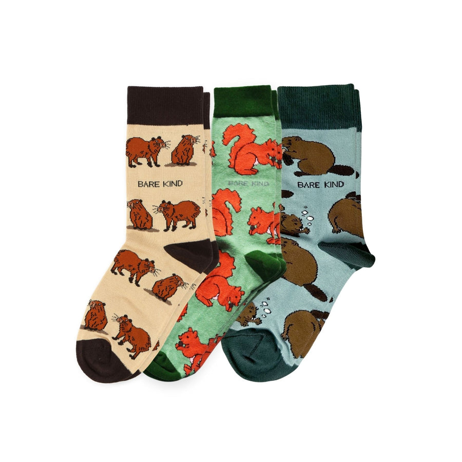 Rodent Bamboo Socks Bundle of 3 | UK Adult 4-7