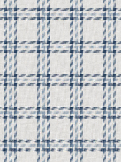 'Rogers Plaid' Wallpaper by Nathan Turner - Blue - Removable / 26 in. x 4.5 ft.