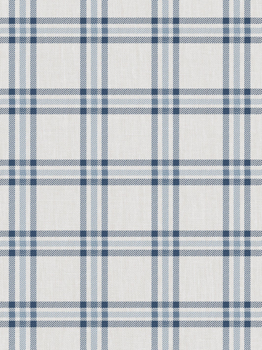 'Rogers Plaid' Wallpaper by Nathan Turner - Blue - Removable / 26 in. x 4.5 ft.