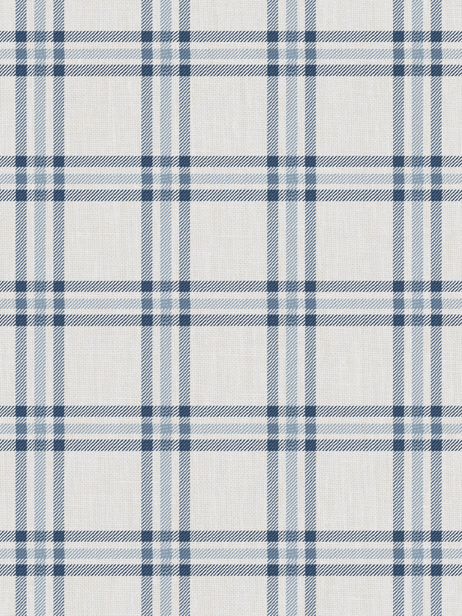 'Rogers Plaid' Wallpaper by Nathan Turner - Blue - Removable / 26 in. x 4.5 ft.