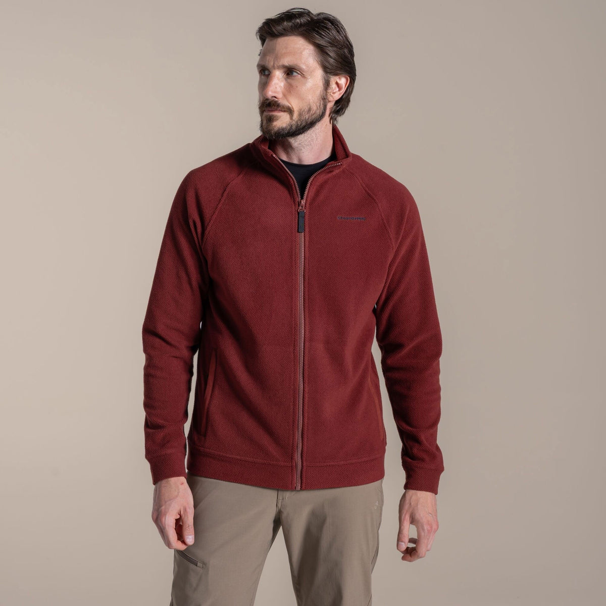 Craghoppers Men's Charlston Full Zip Fleece Jacket | Red Jasper