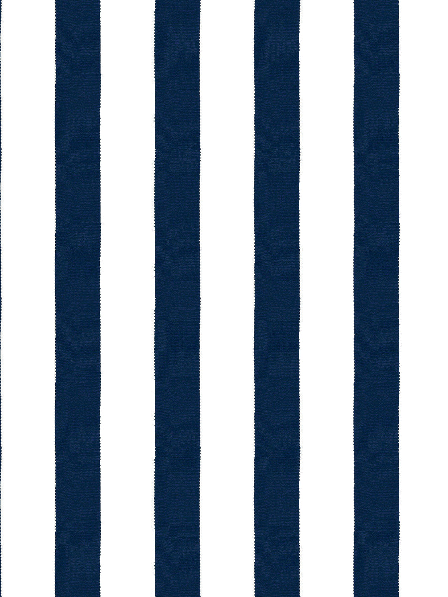 REMOVABLE - Grosgrain Stripe on White Wallpaper by Sarah Jessica Parker - NAVY