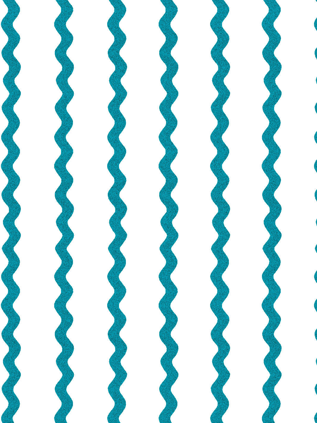 'Ric-Rac Stripe on White' Wallpaper by Sarah Jessica Parker - Peacock - Removable / 26 in. x 4.5 ft.
