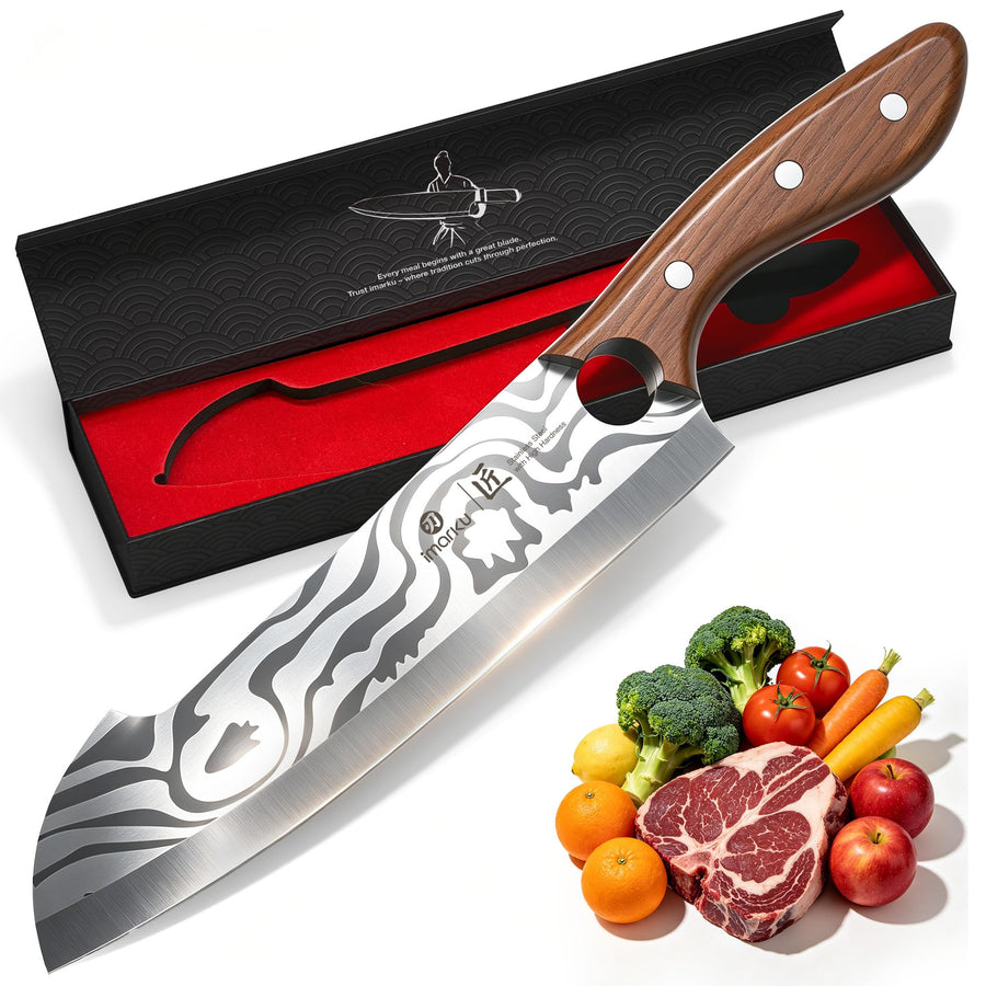 8.4" Japanese Chef Knife, Ultra Sharp High Carbon Stainless Steel, Ash Wood Handle