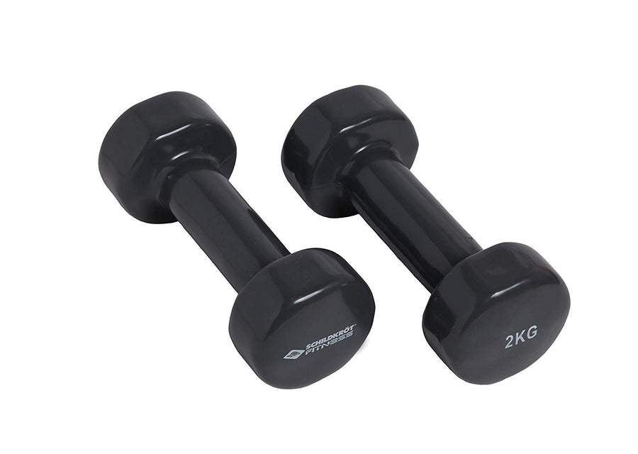 Schildkröt Vinyl Hantel-Set – 2 x 2,0 kg Kurzhanteln für Fitness