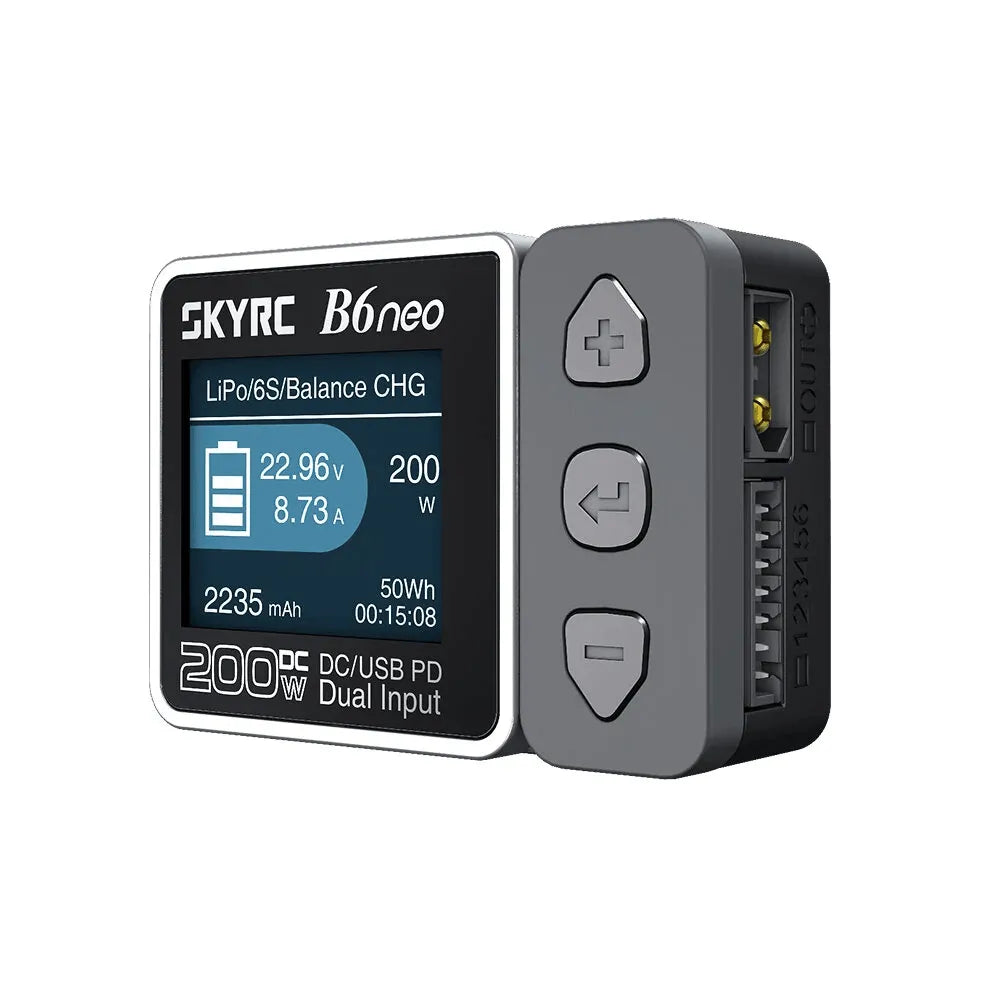 SKYRC B6 B6neo Smart Charger DC 200W PD 80W LiPo Battery Balance Charger Discharger - Grey / Charger
