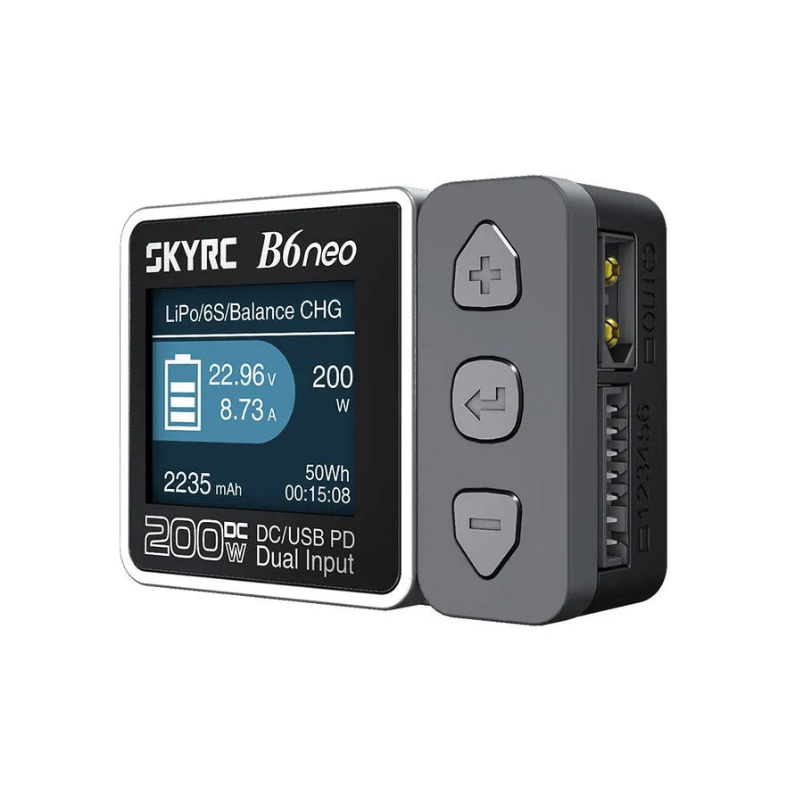 SKYRC B6 B6neo Smart Charger DC 200W PD 80W LiPo Battery Balance Charger Discharger - Grey / Charger
