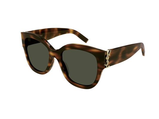 SAINT LAURENT SL M95/F 003 Woman Sunglasses Acetate Havana Green Cat Eye
