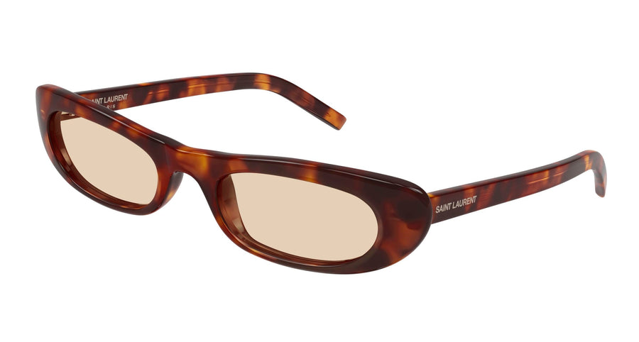SAINT LAURENT SL 557 SHADE 008 Woman Sunglasses Acetate Havana Brown Round