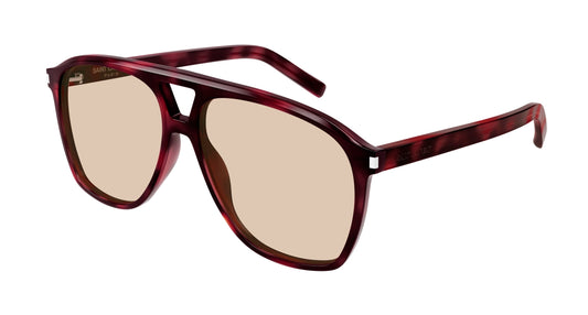 SAINT LAURENT SL 596 DUNE 003 Woman Sunglasses Acetate Havana Brown Pilot