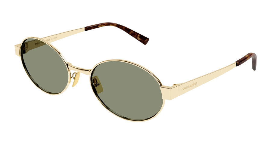 SAINT LAURENT SL 692 003 Woman Sunglasses Metal Gold Green Round