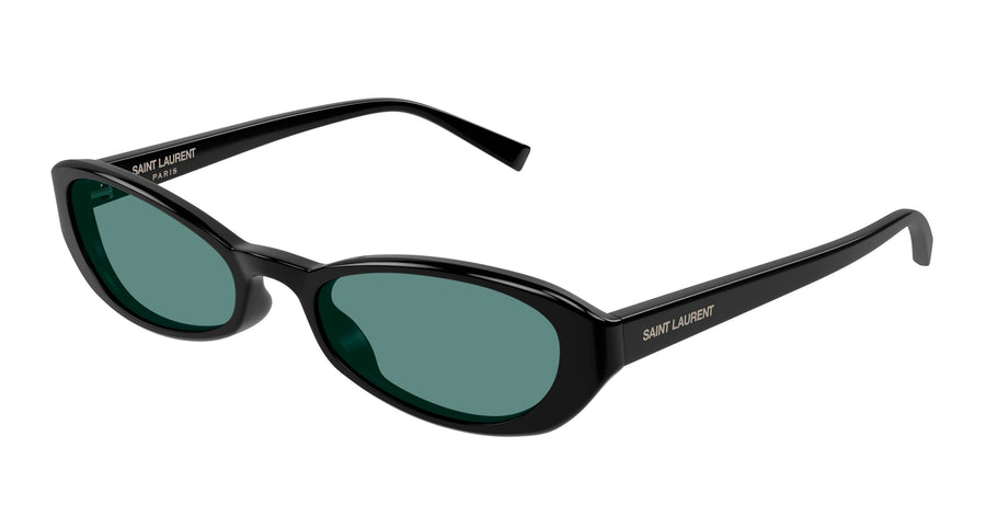 SAINT LAURENT SL 871 SUE 002 Unisex Sunglasses Acetate Black Green Round