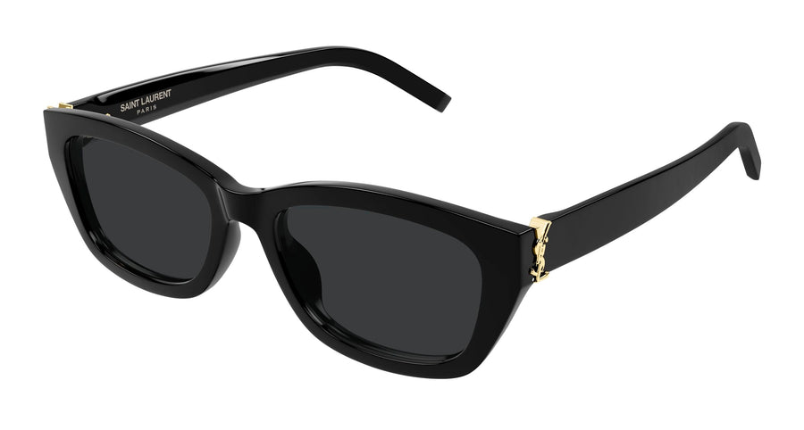 SAINT LAURENT SL M153 001 Woman Sunglasses Acetate Black Black Squared