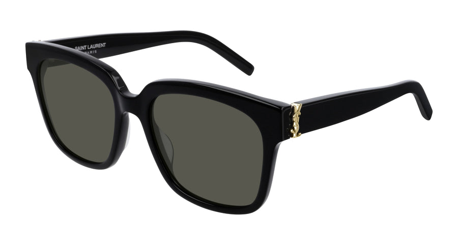 SAINT LAURENT SL M40 003 Woman Sunglasses Acetate Black Grey Squared Normal