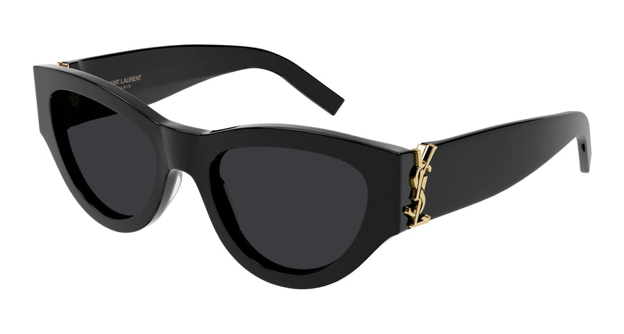 SAINT LAURENT SL M94 001 Woman Sunglasses Acetate Black Grey Cat Eye Normal