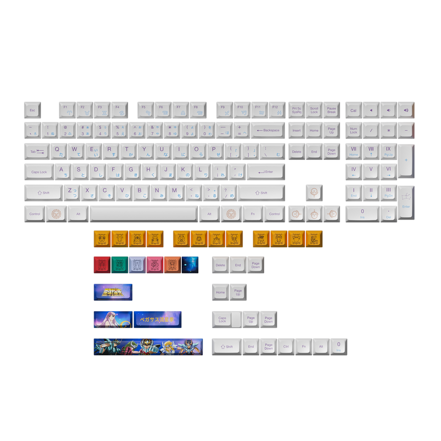 Saint Seiya Keycap Set (145-key)