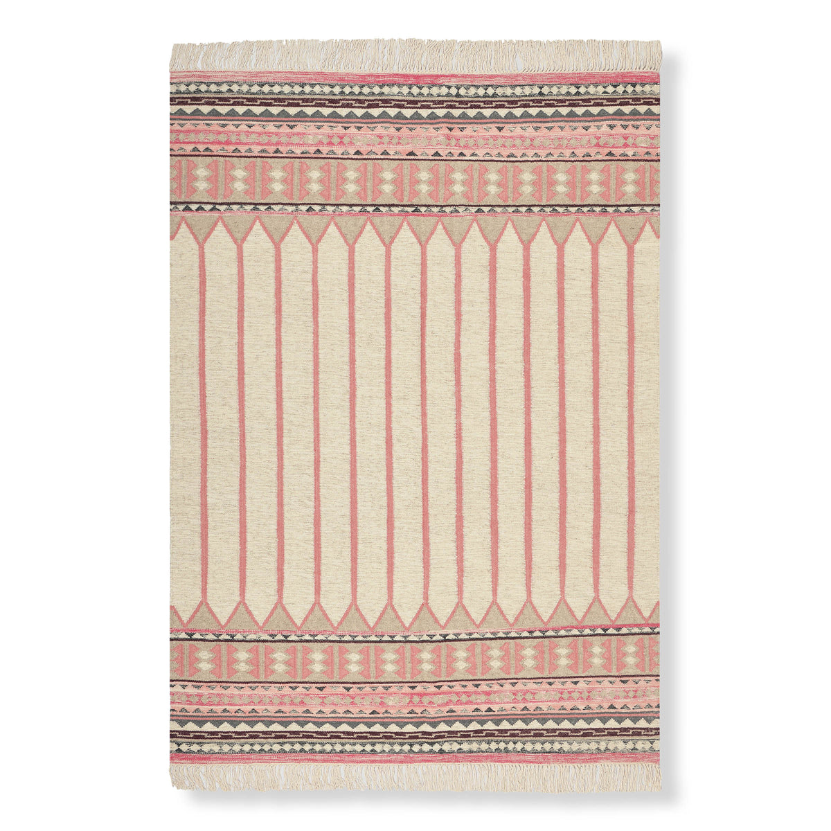 Sand In Your Feet Kilim - 12' x 15' / Pink Beige Gray