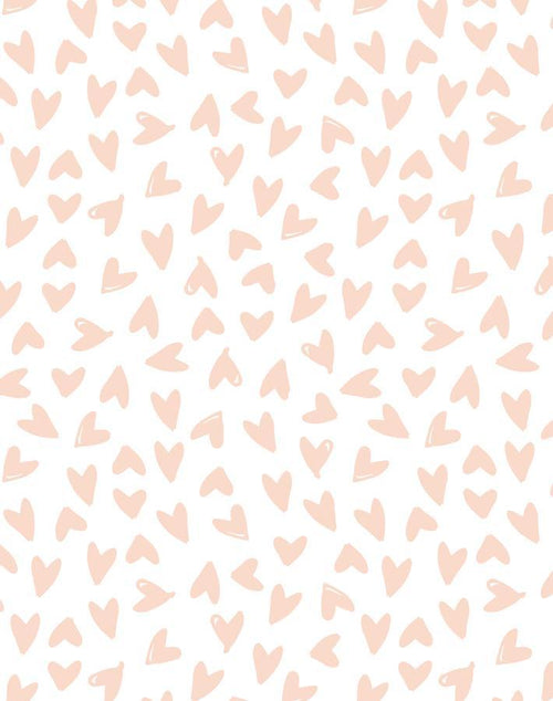 'REMOVABLE - Hearts by Sugar Paper - PINK ON WHITE