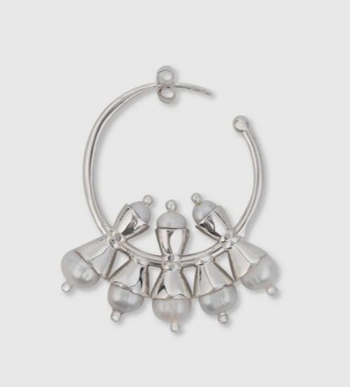 AENÃLIA Oia Earrings Silver Pearls