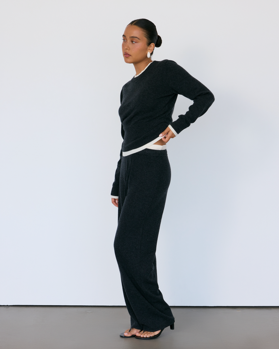 Tove Layered Cashmere Crewneck - XS