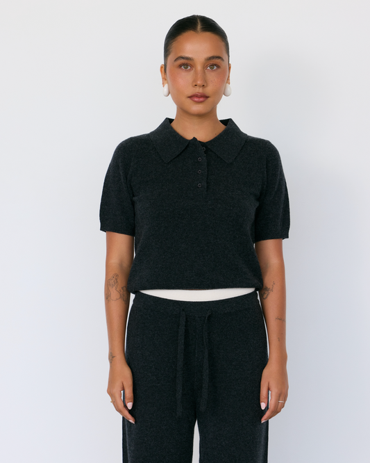 Tove Short Sleeve Cashmere Polo - XS