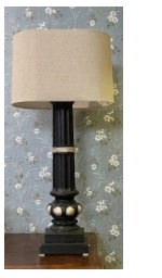 EHI-Object- 19th Century American Iron Column Lamps