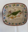 ABL - Object -  Square Dish w/ Green Bird