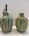 ABL - Object -  Vintage Hand Painted Floral Lamps
