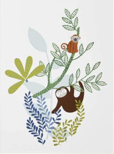 TCS Art Print - Jungle Mural (16x20) - Brown