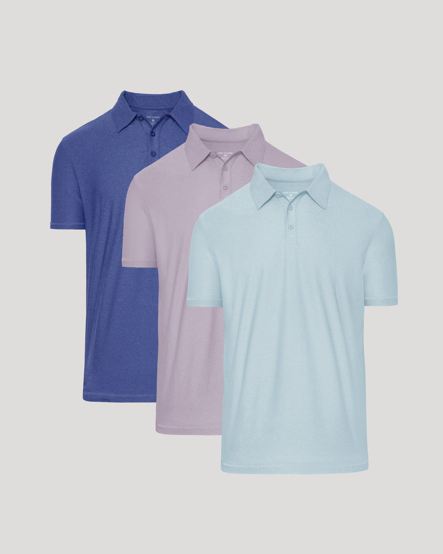 True Classic Limited Active Polo Shirt 3-Pack | Cotton Blend | Athletic Cut | Small
