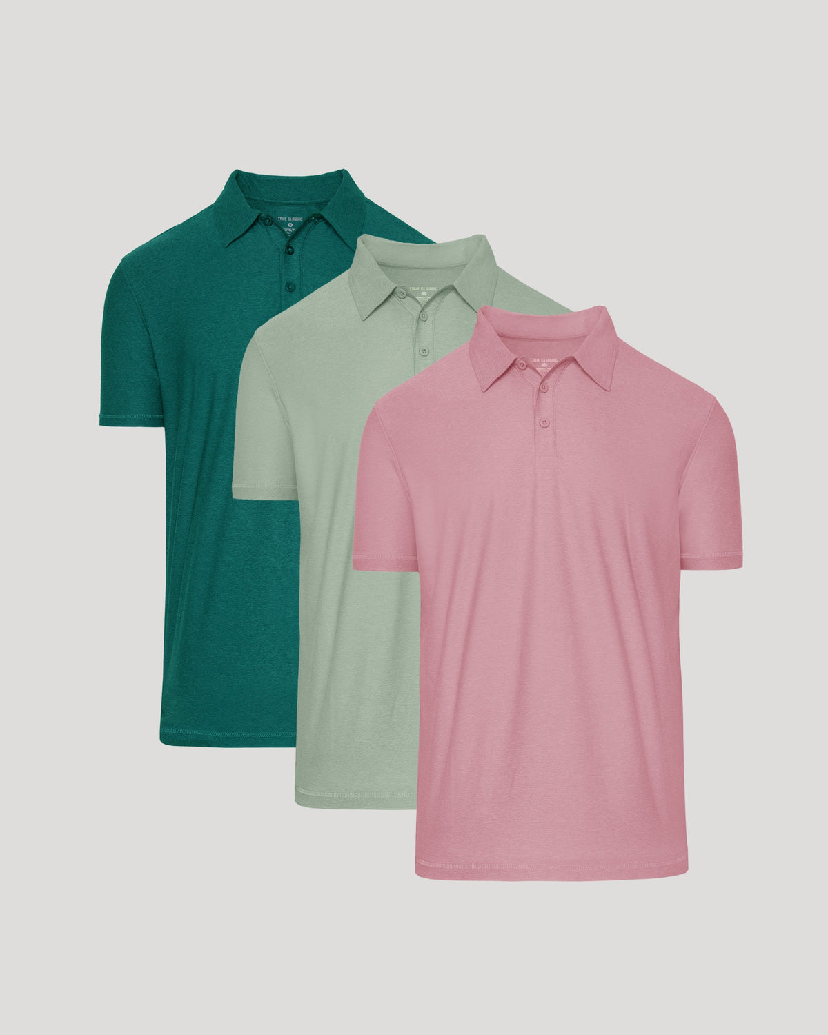 True Classic Limited Spring Active Polo Shirt 3-Pack | Cotton Blend | Athletic Cut | Small