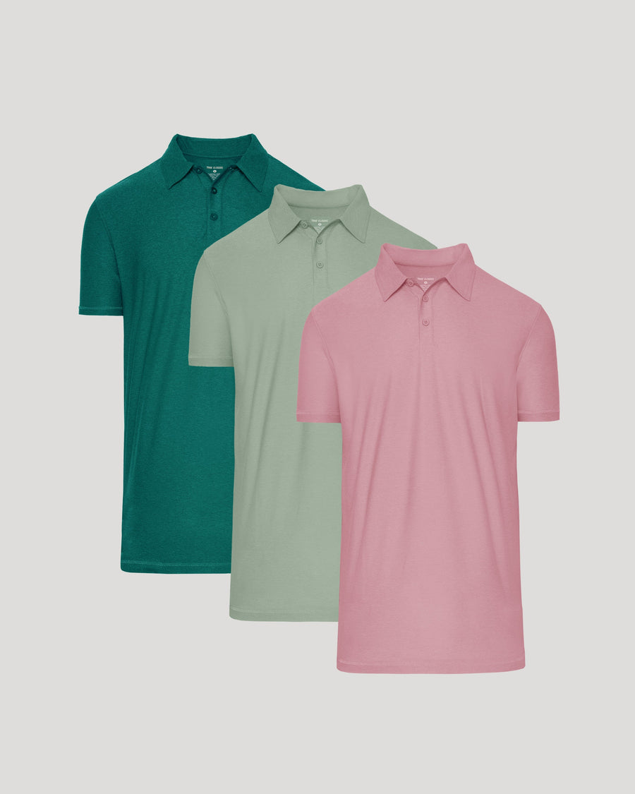 True Classic Limited Spring Tall Active Polo Shirt 3-Pack | Small
