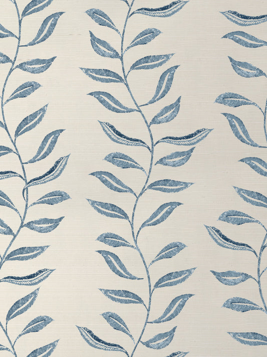 'Seneca' Grasscloth Wallpaper by Nathan Turner - Darker Blue - Grasscloth Roll