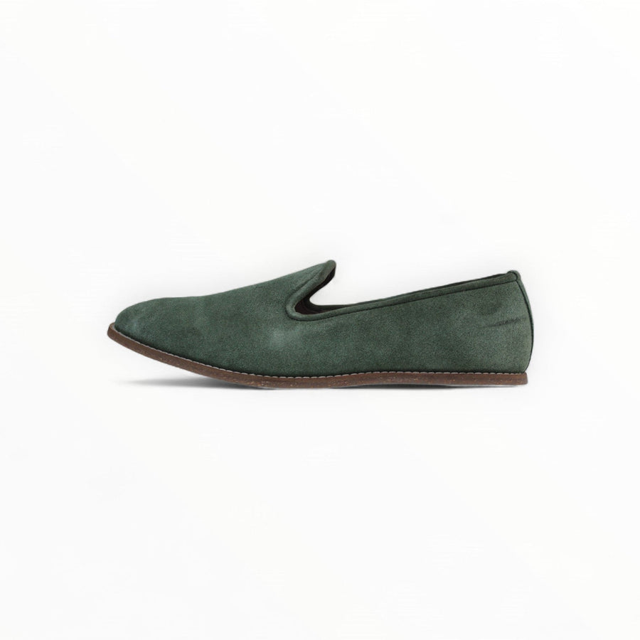 MumbaiLads Mens Kiaan K2 Slip-on Jutti Footwear Green Suede - UK 7