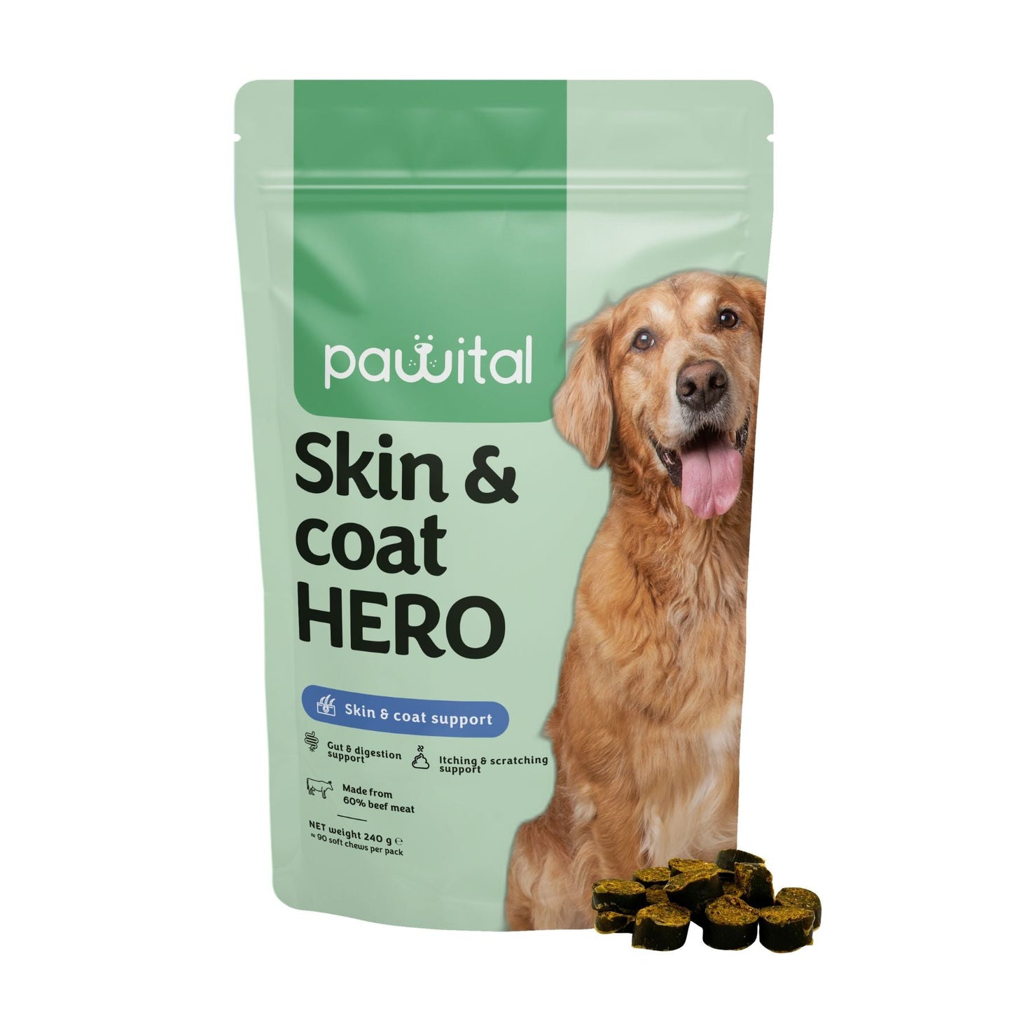 Pawital Skin & Coat Hero - Biotin, Hyaluronsäure, Postbiotika und mehr