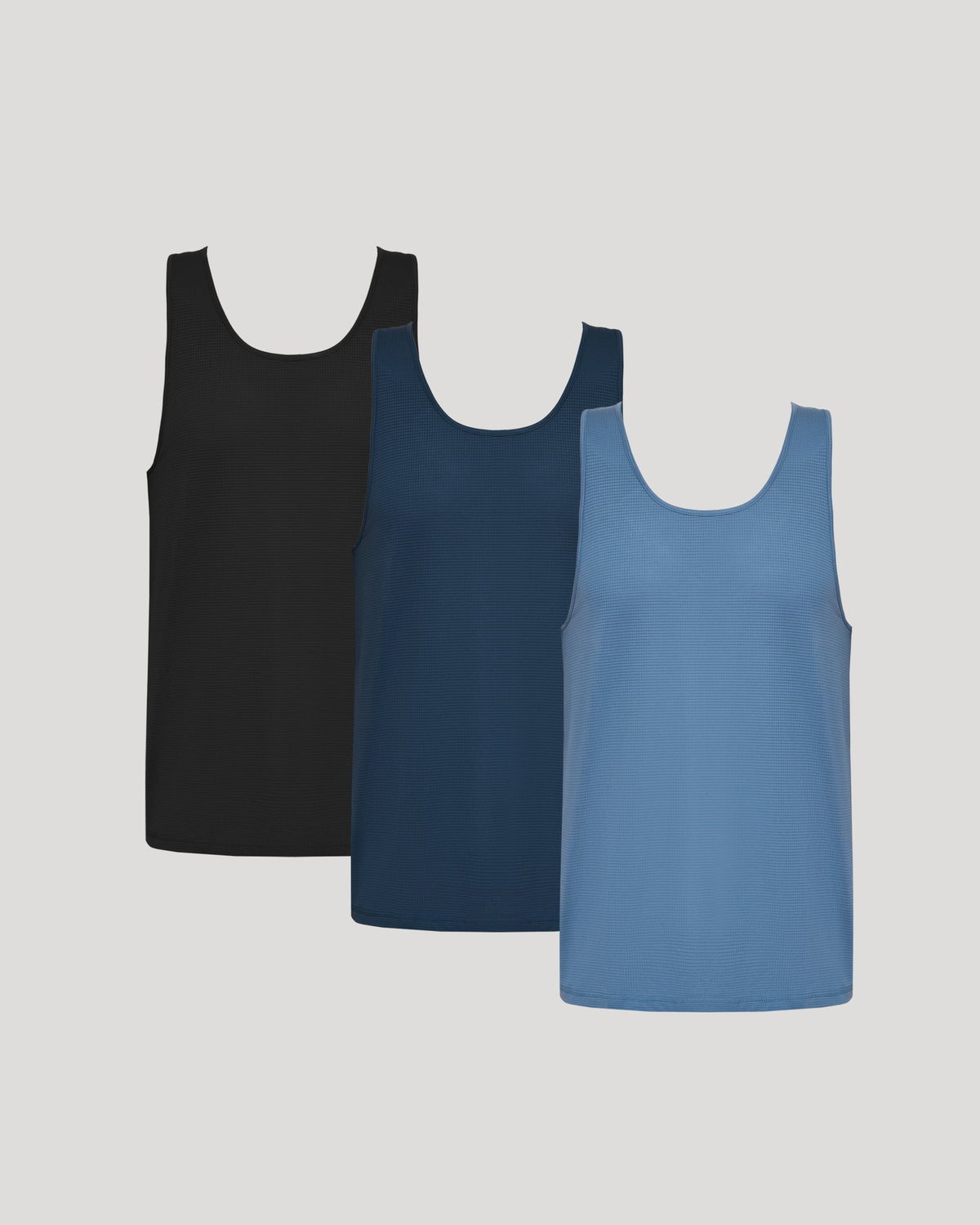 True Classic The Staple Sleeveless Active Mesh Tank 3-Pack | Cotton Blend | Athletic Cut | Small