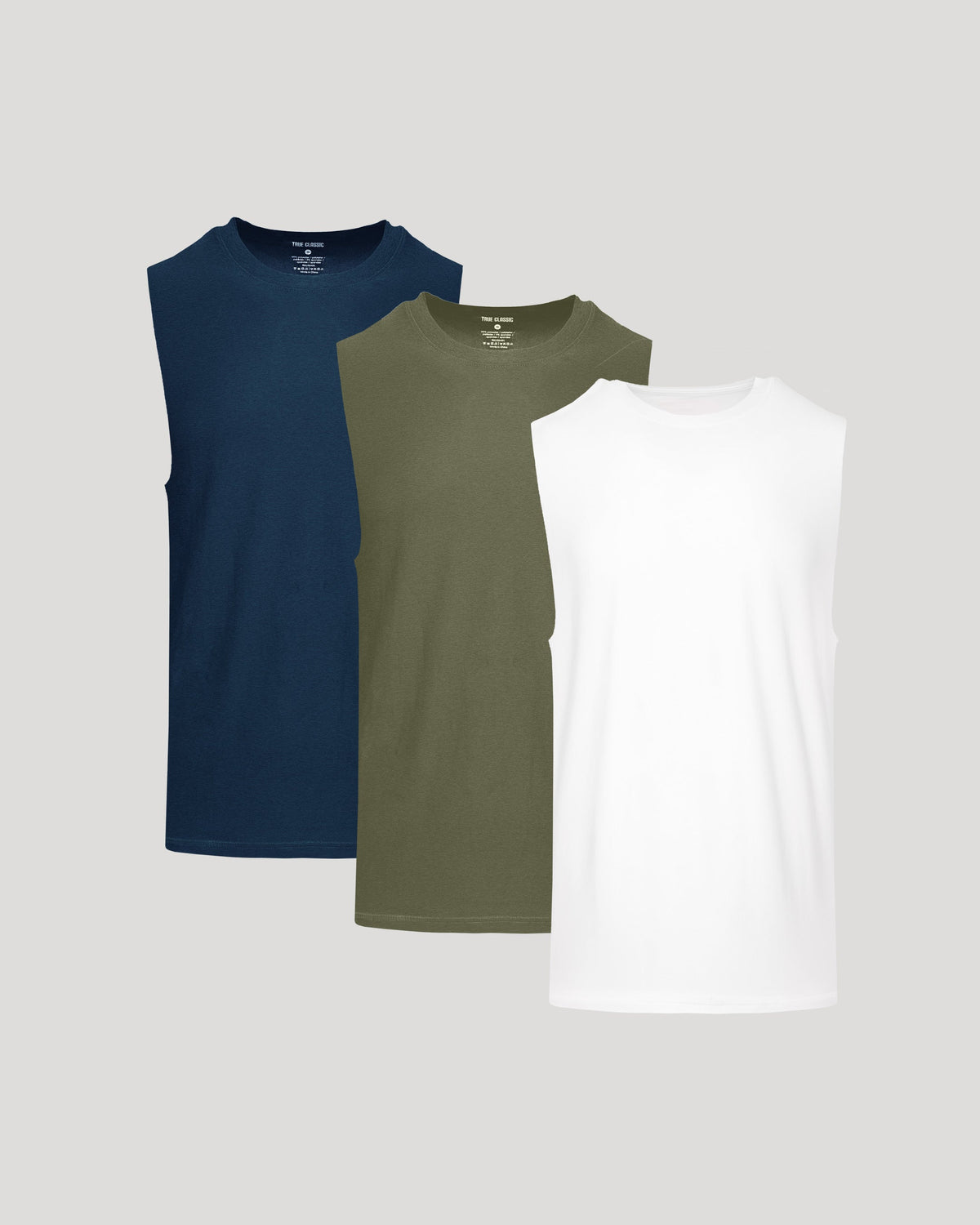 True Classic Staple Sleeveless Active Muscle T-Shirt 3-Pack | Small
