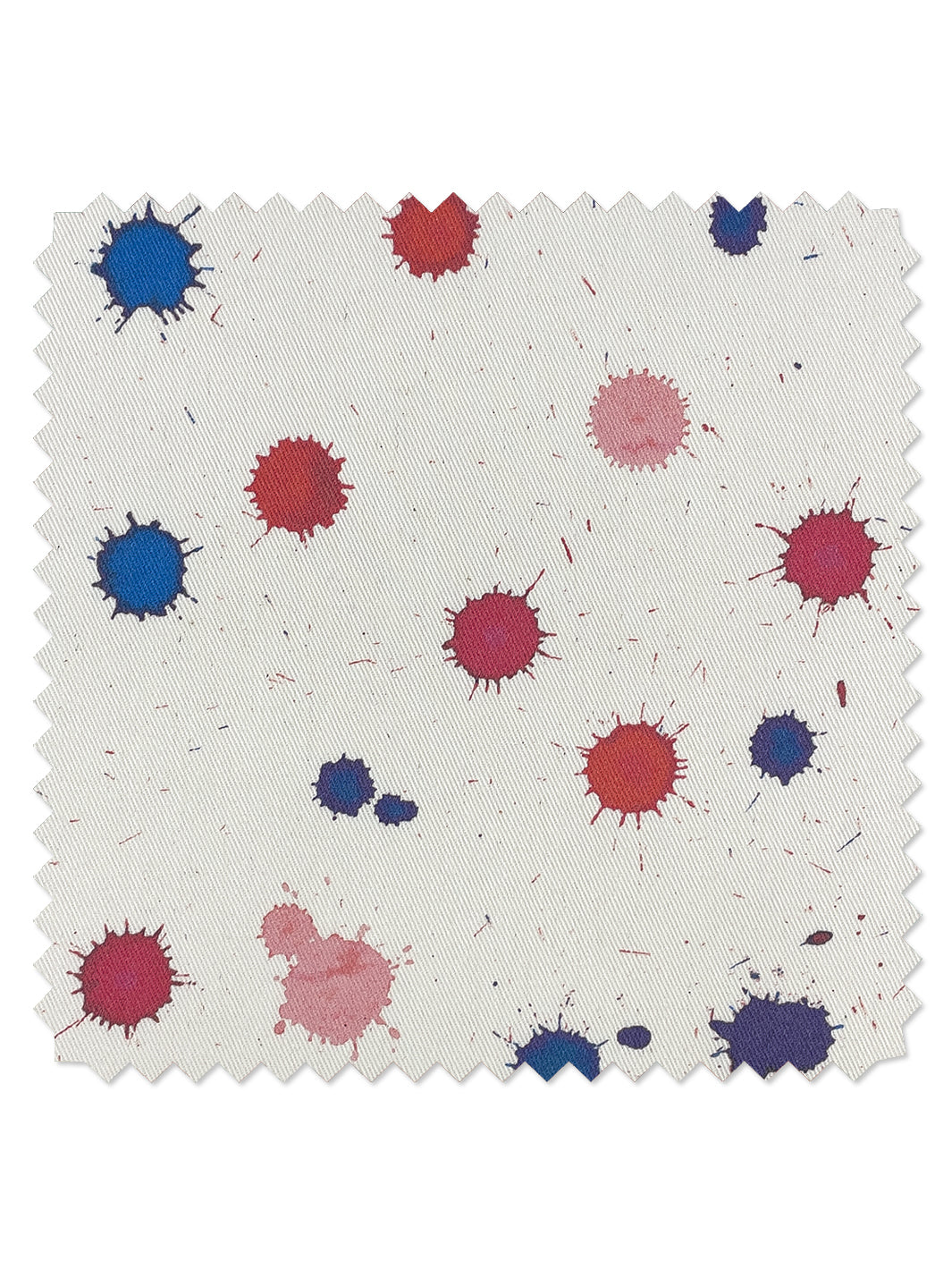 'Splattered' Organic Twill Fabric by Nathan Turner - Cobalt & Pink - ORGANIC TWILL / YARD