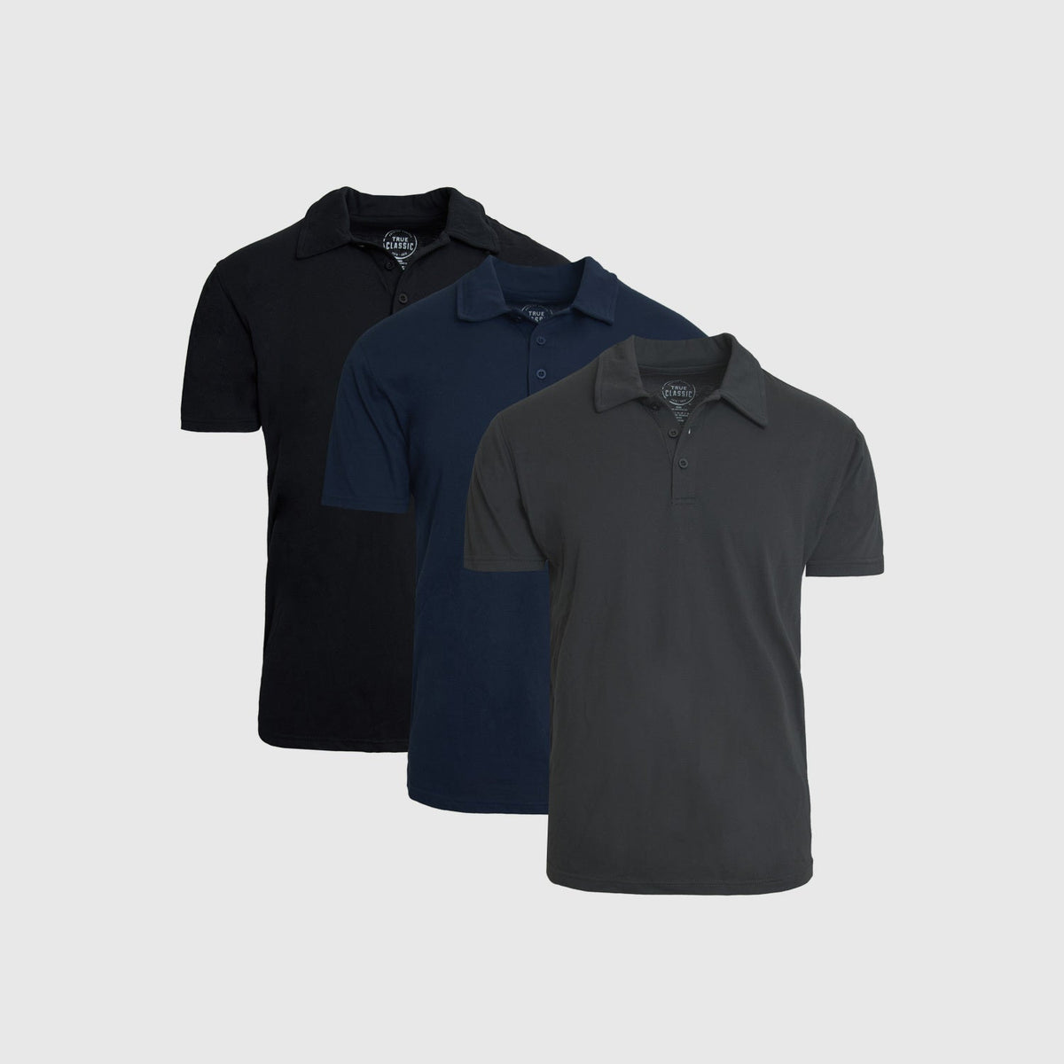 True Classic The Core Classic Polo Shirt 3-Pack | Cotton Blend | Athletic Cut | 3XL