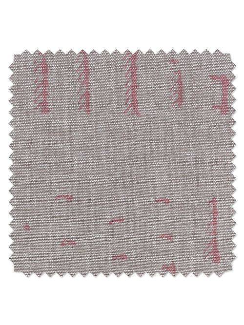 'Stitch' Flax Linen Fabric by Nathan Turner - Pink - FLAX LINEN / SAMPLE