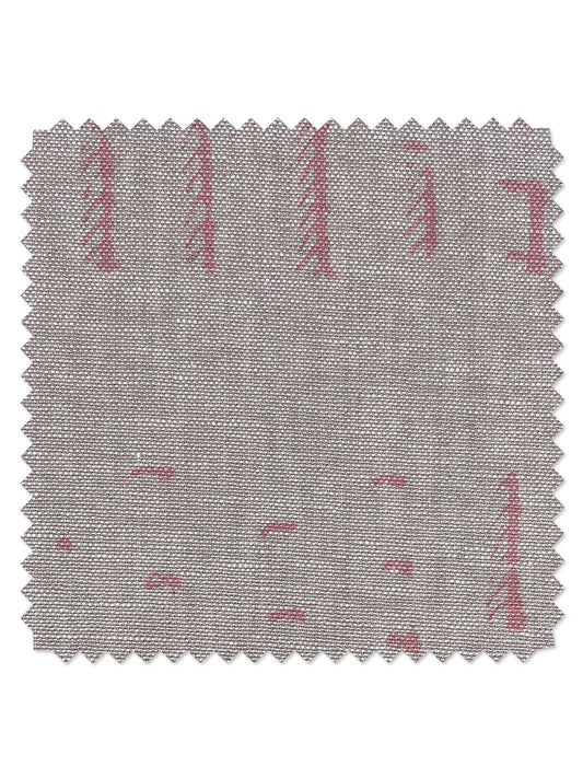 'Stitch' Flax Linen Fabric by Nathan Turner - Pink - FLAX LINEN / SAMPLE