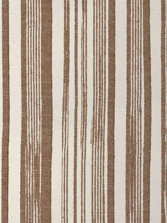 'Stuart Stripe' Grasscloth Wallpaper by Nathan Turner - Brown - Grasscloth Roll - Sample
