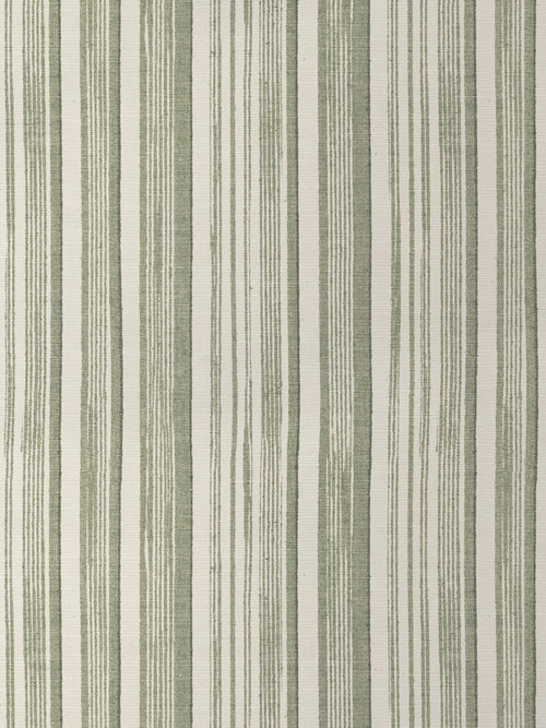 'Stuart Stripe' Grasscloth Wallpaper by Nathan Turner - Lichen - Grasscloth Roll