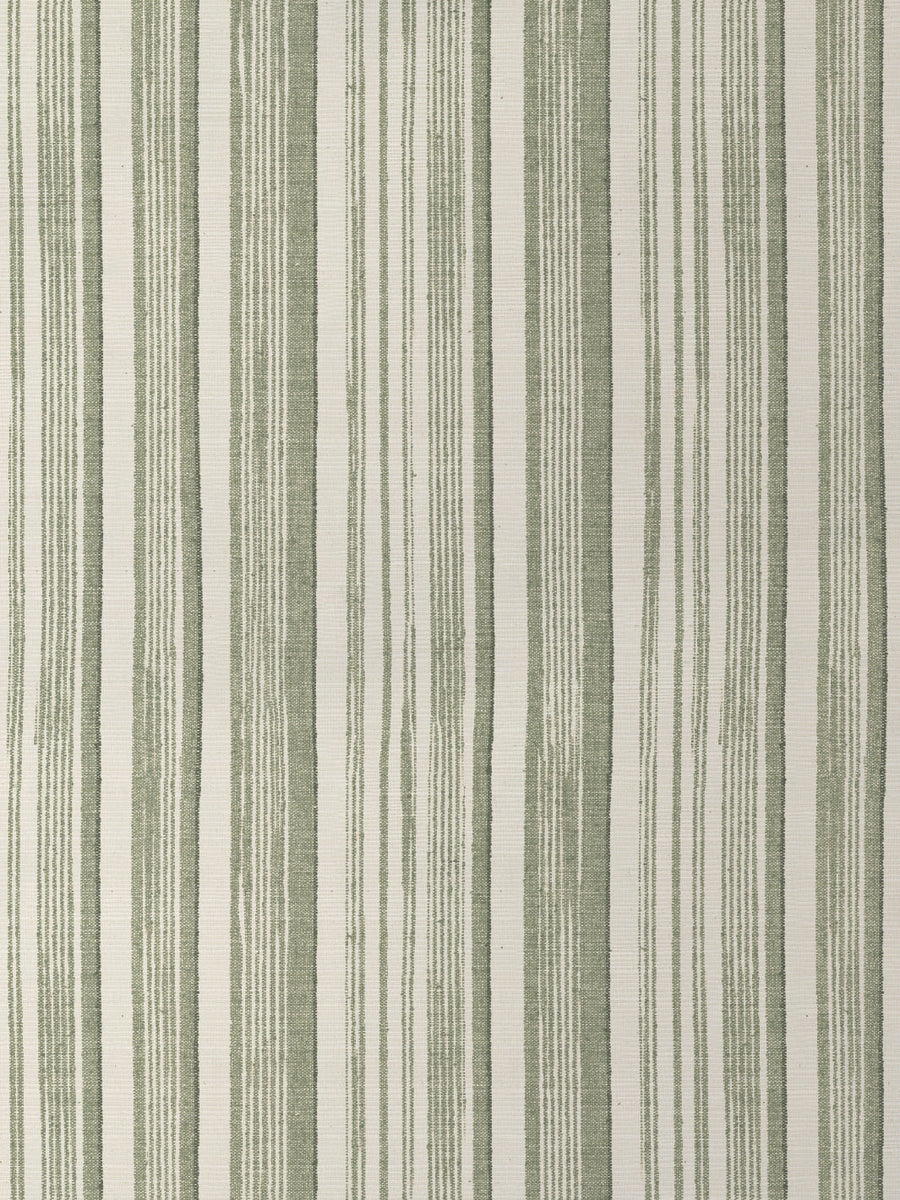 'Stuart Stripe' Grasscloth Wallpaper by Nathan Turner - Lichen - Grasscloth Roll