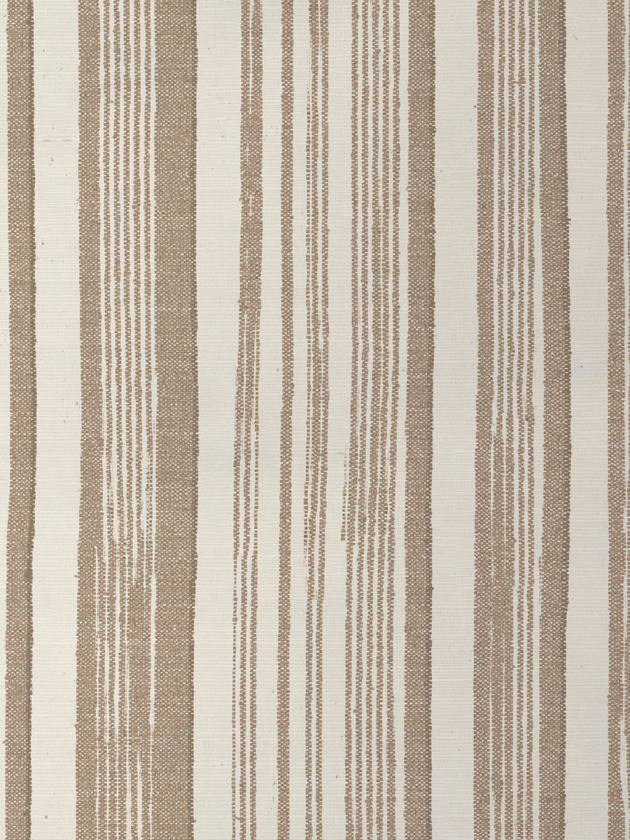 'Stuart Stripe' Grasscloth Wallpaper by Nathan Turner - Neutral - Grasscloth Roll