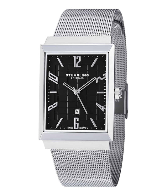 Prospect 126G Quartz 30mm Classic - Black Dial / Silver Case / Silver Stainless Steel Bracelet Foldover Buckle