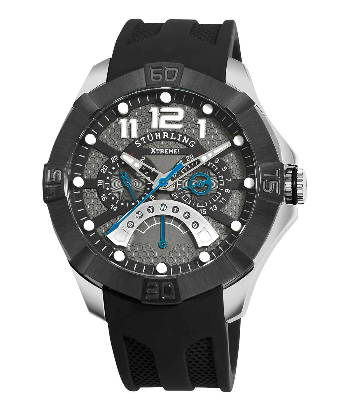 Gen-X 264XL2 Quartz 49mm Diver - Grey Dial / Silver Case / Black Silicone Strap Tang Buckle